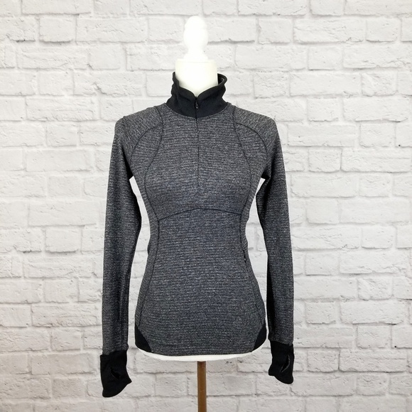 lululemon athletica Tops - Lululemon Runderful 1/2 zip heather black pullover